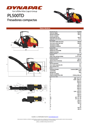 Пътни фрези Dynapac PL 500 TD