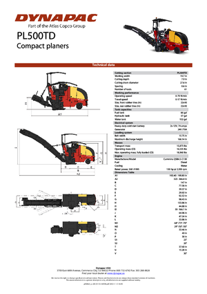 Пътни фрези Dynapac PL 500 TD