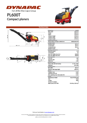 Пътни фрези Dynapac PL 600 T