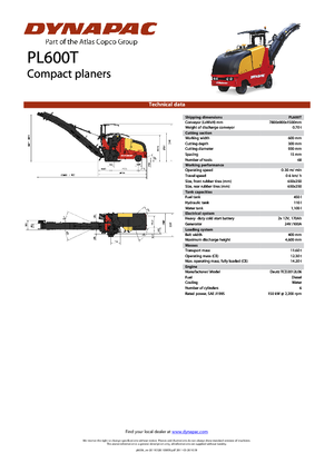 Пътни фрези Dynapac PL 600 T
