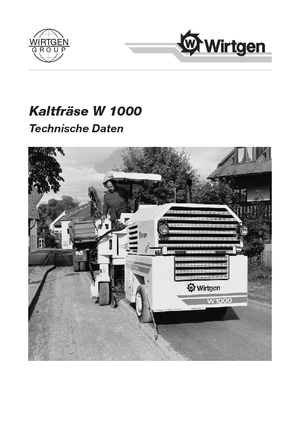 Пътни фрези Wirtgen W 1000