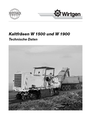 Пътни фрези Wirtgen W 1500