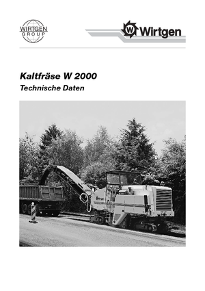 Пътни фрези Wirtgen W 2000