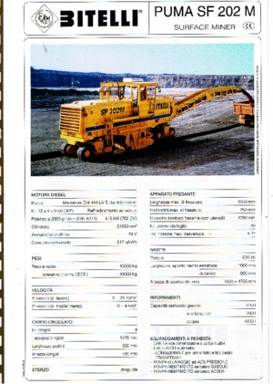 Пътни фрези Bitelli SF 202 M