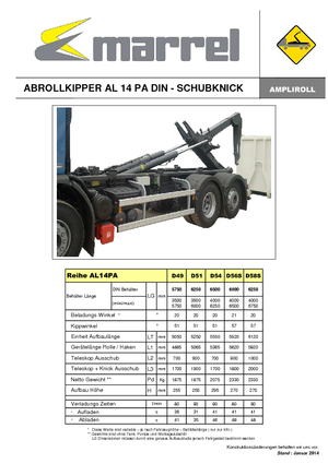 Самосвали - изпразване чрез преобръщане Marrel AL 14 PA DIN 49 B