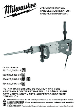 Ротационни чукове Milwaukee 5340-21