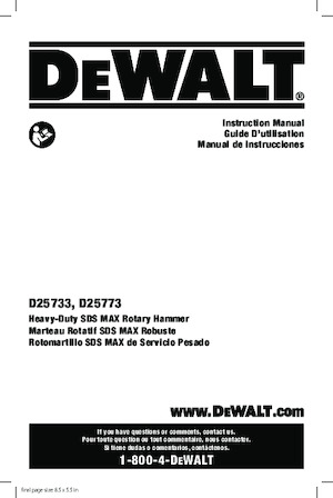 Ротационни чукове DEWALT D25773K