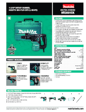 Ротационни чукове Makita HR3001CK