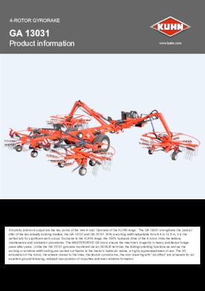 Ротационни гребла Kuhn GA 13031