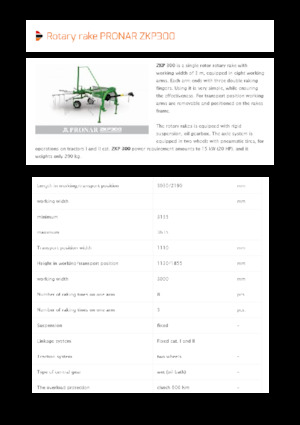 Ротационни гребла Pronar ZKP 300 