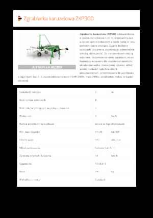 Ротационни гребла Pronar ZKP 300 