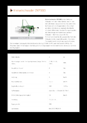 Ротационни гребла Pronar ZKP 300