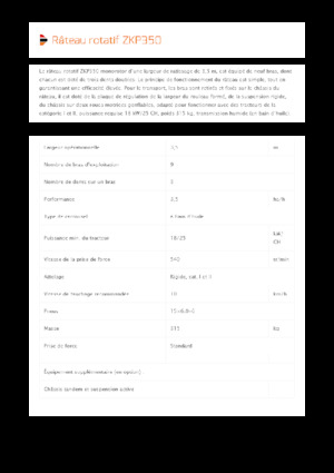 Ротационни гребла Pronar ZKP 350