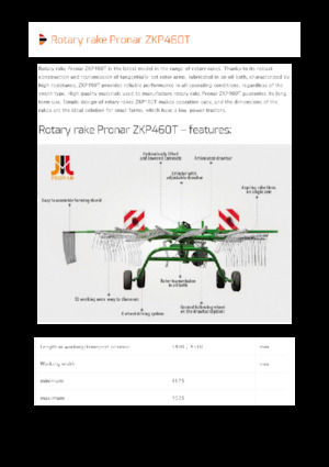 Ротационни гребла Pronar ZKP 460T