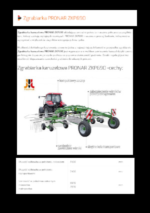 Ротационни гребла Pronar ZKP 690