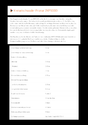 Ротационни гребла Pronar ZKP 900D