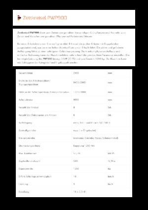 Ротационни сенообръщачки Pronar PWP 900