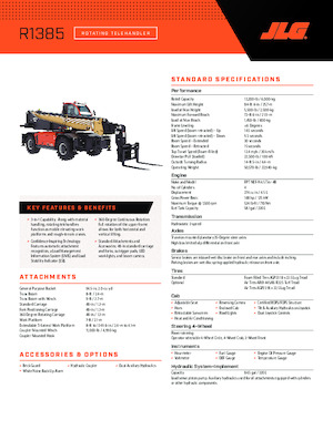 Телескопични товарачи с горна конструкция JLG R1385