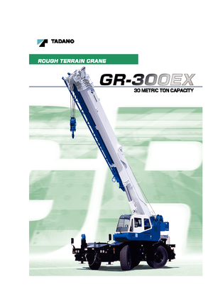 Кранове за груби терени Tadano GR 300 EX