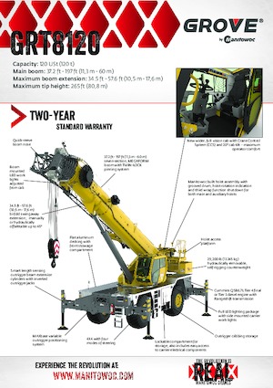 Кранове за груби терени Grove GRT8120