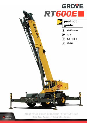 Кранове за груби терени Grove RT 600 E