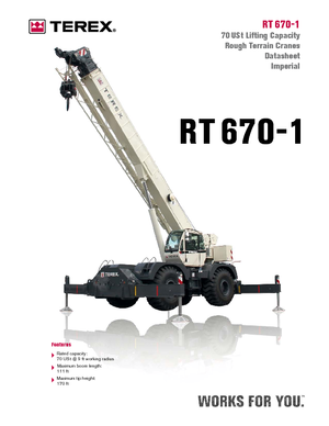 Кранове за груби терени Terex Bendini RT 670