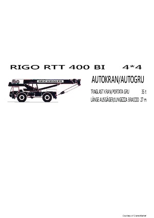 Кранове за груби терени RIGO RTT 400