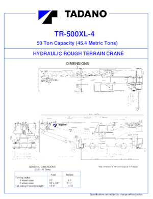 Кранове за груби терени Tadano TR-500XL-4