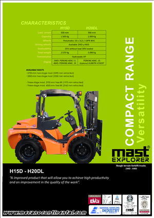 Високоповдигачи с висока проходимост Mast Explorer H 20 DL