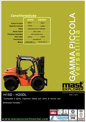 Високоповдигачи с висока проходимост Mast Explorer H 20 DL