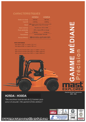 Високоповдигачи с висока проходимост Mast Explorer H 25 DA
