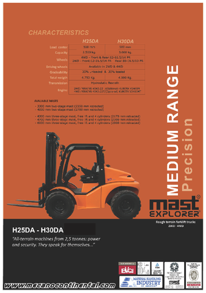 Високоповдигачи с висока проходимост Mast Explorer H 25 DA