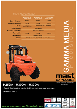 Високоповдигачи с висока проходимост Mast Explorer H 33 DA