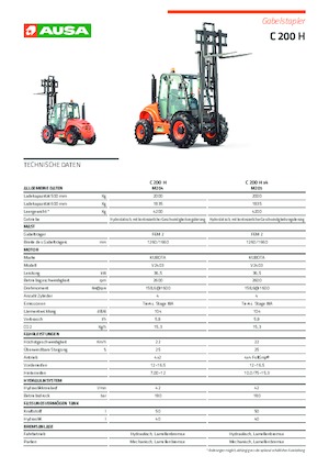 Високоповдигачи с висока проходимост Ausa C 200 H