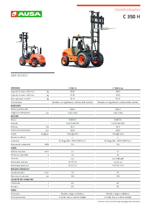 Високоповдигачи с висока проходимост Ausa C 350 H