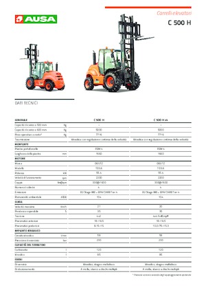 Високоповдигачи с висока проходимост Ausa C 500 H