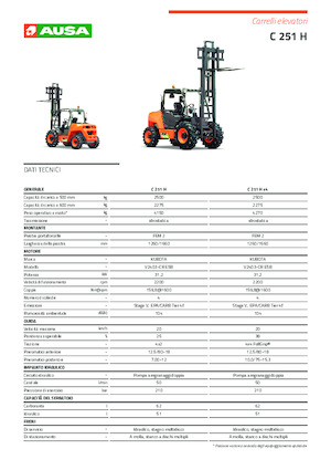 Високоповдигачи с висока проходимост Ausa C 251 H x2
