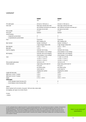 Кръгли преси Claas Variant 370