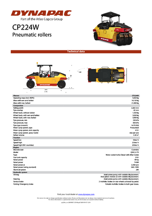 Гуменоколесни валяци Dynapac CP 224 W