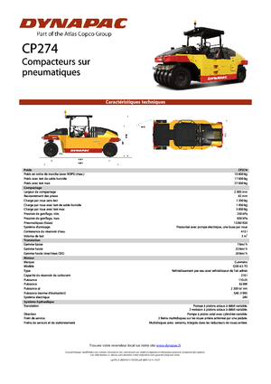 Гуменоколесни валяци Dynapac CP 274