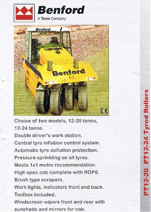 Гуменоколесни валяци Benford PT 12/20