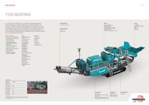 Инсталации (заводи) за рециклиране на чакъл Powerscreen 1150 Maxtrak