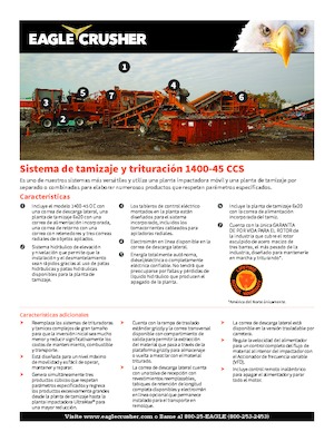 Инсталации (заводи) за рециклиране на чакъл Eagle Crusher 1400-45 CCS