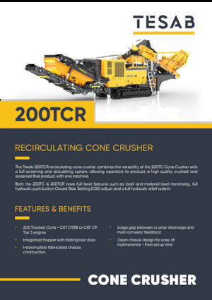 Инсталации (заводи) за рециклиране на чакъл Tesab 200TCR