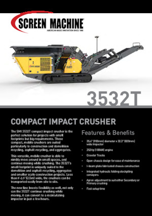 Инсталации (заводи) за рециклиране на чакъл Screen Machine Industries  3532T