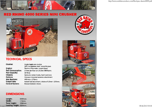 Инсталации (заводи) за рециклиране на чакъл Red Rhino 4000 Mini