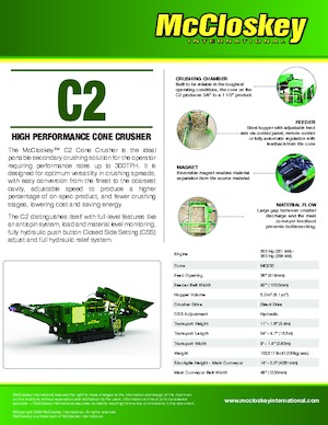 Инсталации (заводи) за рециклиране на чакъл McCloskey C2