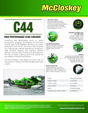 Инсталации (заводи) за рециклиране на чакъл McCloskey C44