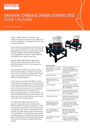 Инсталации (заводи) за рециклиране на чакъл Sandvik CH860i