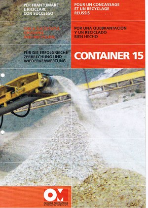 Инсталации (заводи) за рециклиране на чакъл OM Container 15